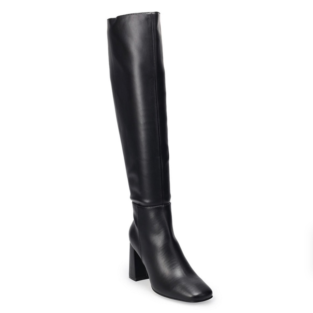 Black Wedge Heel Boots
